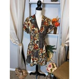 NWT Nick & Mo Women’s size Small Retro Boho Bohemian Button Fitted New Dress